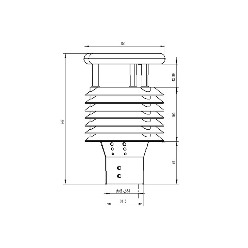 環(huán)境監(jiān)測傳感器產品尺寸圖